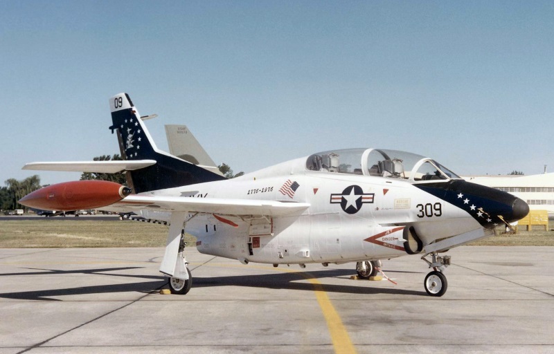 T-2C Buckeye in US Bicentennial colors